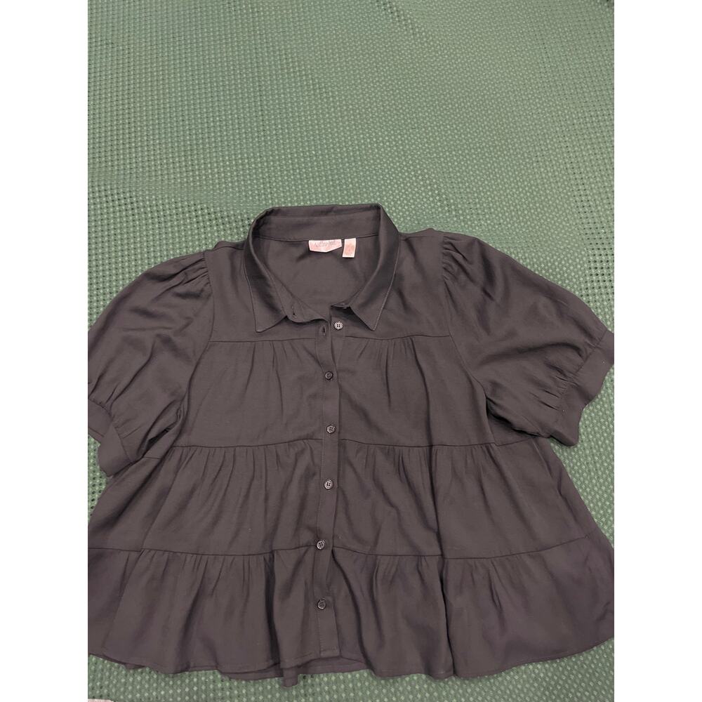 Willow & root top blouse button up layers flowy top‎ large women’s